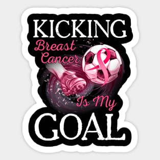 Breast Cancer Awareness Pink Ribbon Soccer Lovers Women Sticker